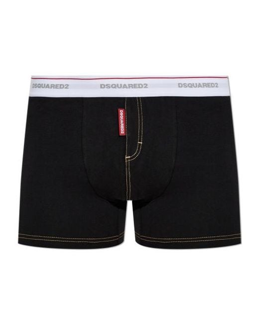 DSquared² Black Boxer Briefs for men