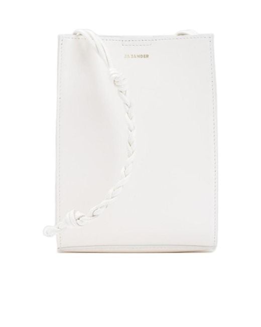 Jil Sander White Tangle Small Shoulder Bag