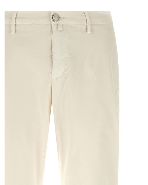 Jacob Cohen Natural Logo Plaque Straight-Leg Trousers for men