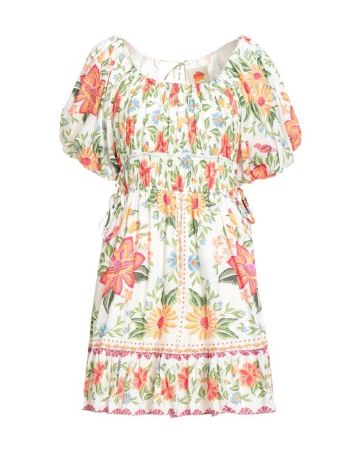 Farm Rio White Floral Dress