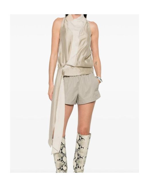 Entire studios White Halterneck Tie-Front Top