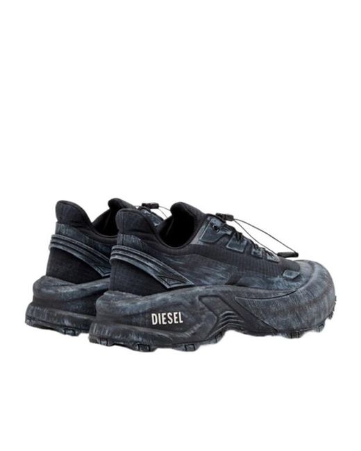 DIESEL Blue D-Cage Low-Top Runner Sneakers for men