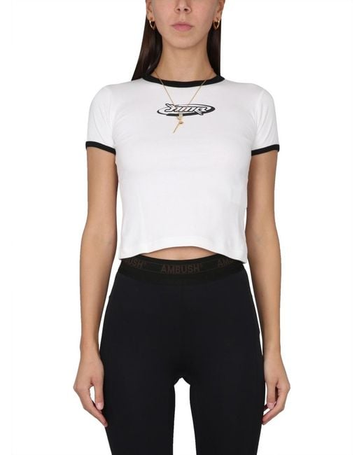 Ambush White Short-Sleeved Crewneck T-Shirt