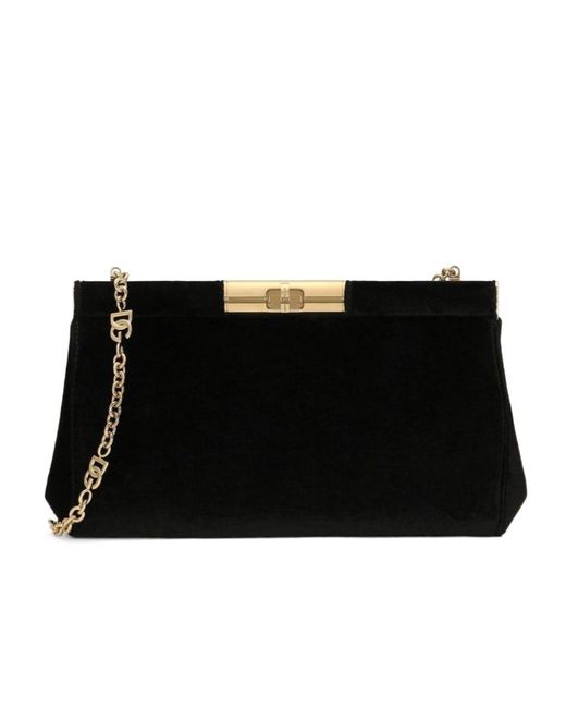 Dolce & Gabbana Black Marlene Medium Shoulder Bag
