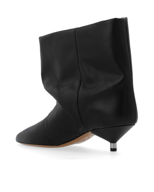 Isabel Marant Black Heeled Pointed Toe Ankle Boots