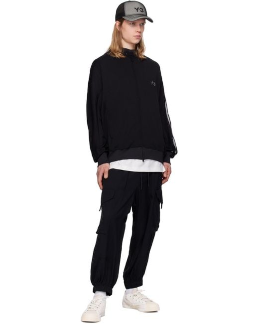 Y-3 Black Twill Pants for men