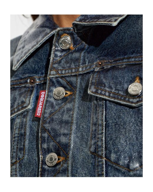 DSquared² Blue Long-Sleeve Denim Jacket