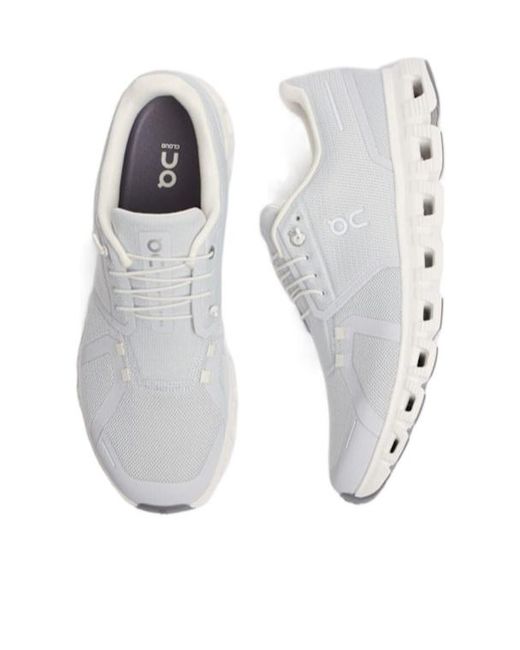 On Shoes White Laceup Thicksoled Sneakers for men