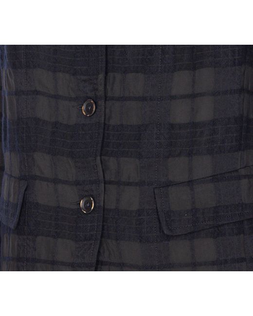 Uma Wang Blue Long-Sleeved Blazer