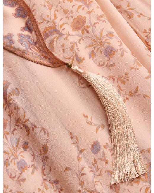 Zimmermann Pink Paisley Print Slim-Fit Dress