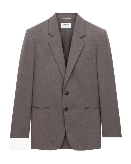 Saint Laurent Brown Yves Single-Breasted Jacket for men