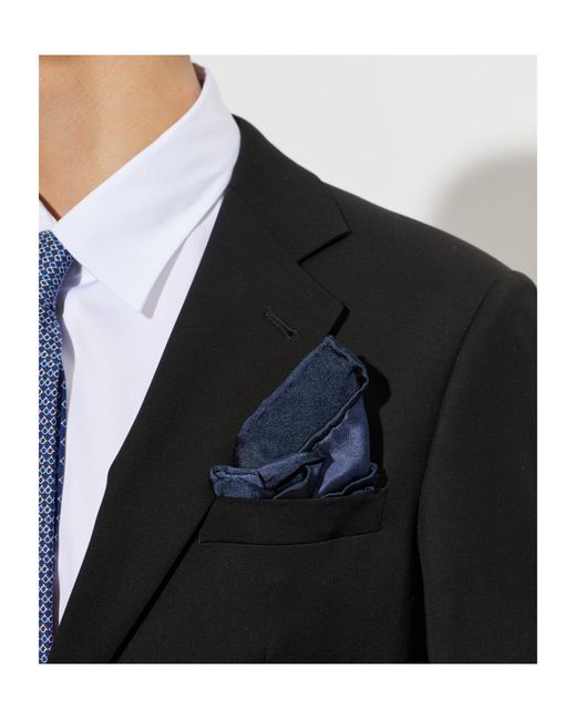 Ferragamo Blue Square Pocket Scarf for men