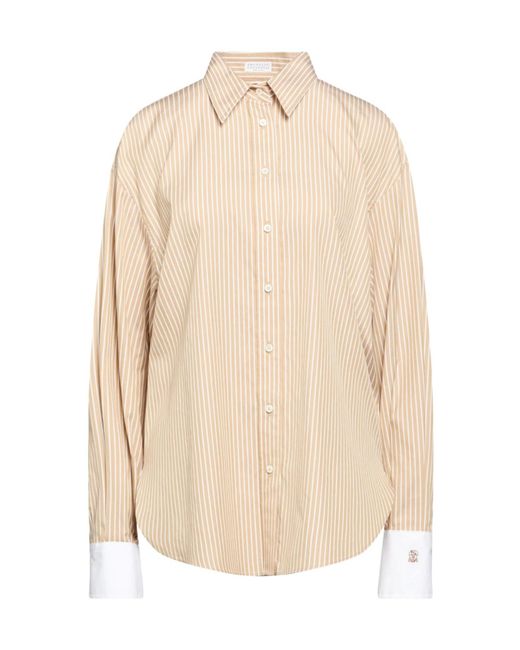 Brunello Cucinelli Natural Striped Shirts