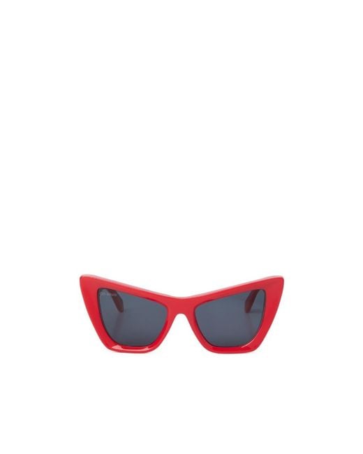 Off-White c/o Virgil Abloh Red Logo Sunglasses for men