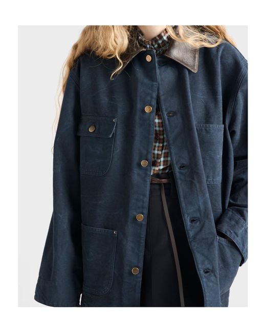 Prada Blue Canvas Work Jacket