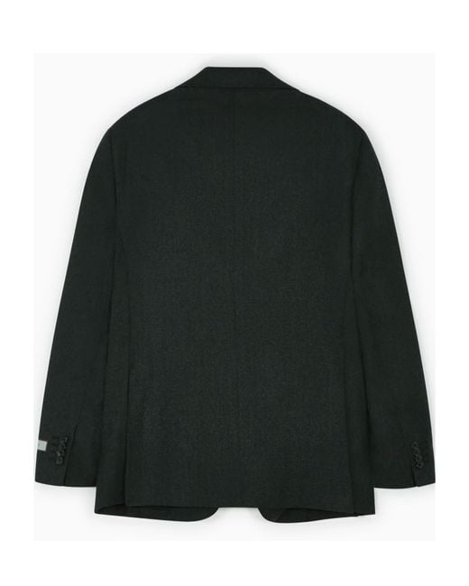 Canali Black Long-Sleeved Suit Jacket for men