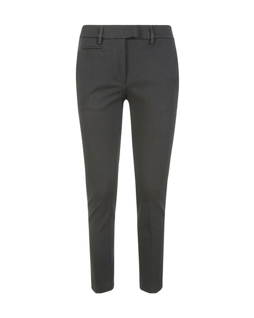 Dondup Gray Mid-Rise Skinny Cut Trousers