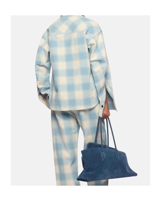 The Attico Blue The Eliza Checked Shirt