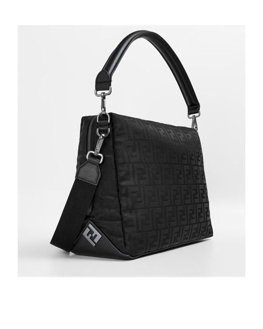 Fendi Black Logo Shoulder Bag for men