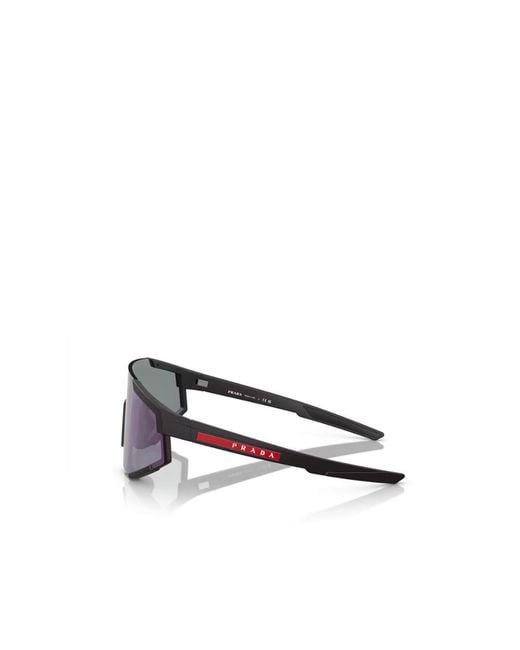 Prada Blue Eyewear Shield Frame Sunglasses for men