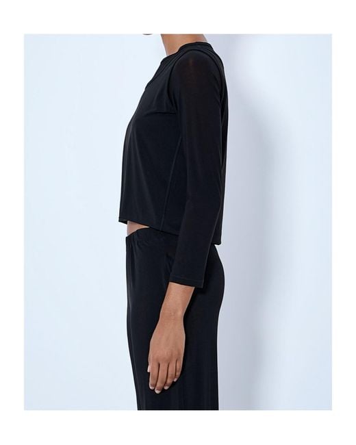 Issey Miyake Blue Long Sleeve Cropped Top