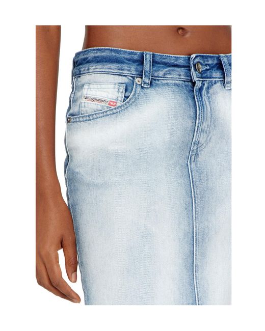 DIESEL Blue De Skye Fsi Midi Denim Skirt
