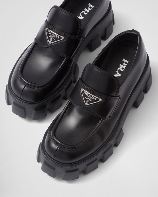 Prada Black Monolith Chunky Loafers