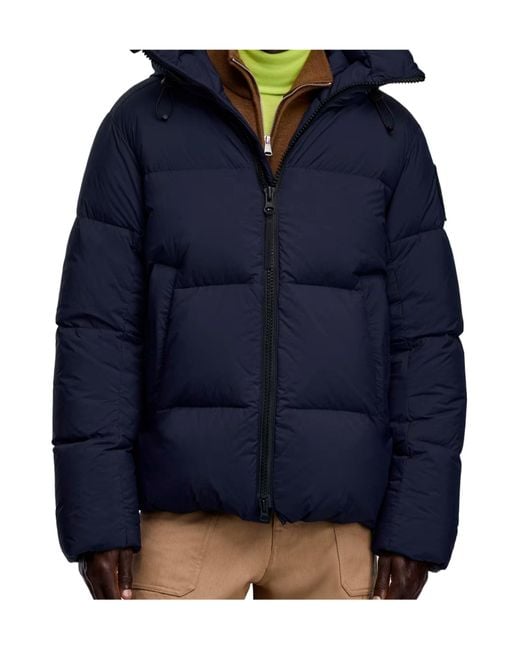Canada Goose Blue Apos;S Crofton Matte Nylon Hooded Puffer Jacket for men