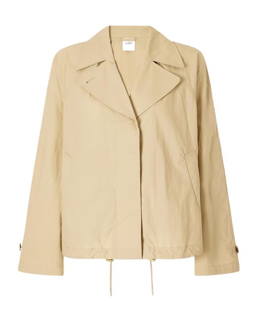 Varley Natural Khaki Cropped Trench Coat