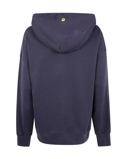 Barrow Blue Logo-Embroidered Hoodie for men