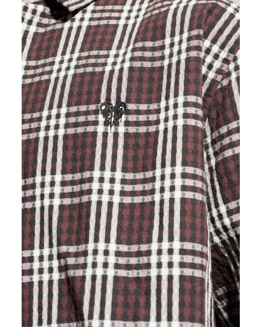 AllSaints Gray Santiago Check Shirt