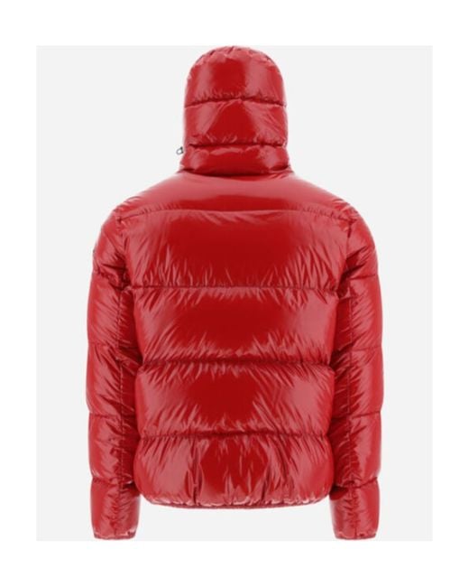 Herno Red Logo Patch Zip-Up Padded Jacket for men