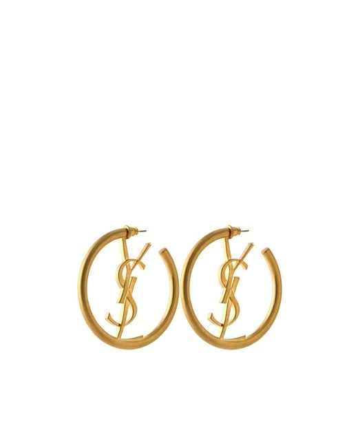 Saint Laurent Metallic Circle Earring