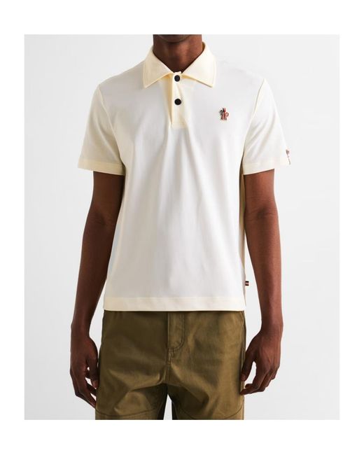 Moncler White Gren Ss Polo Sn62 for men