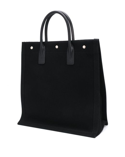 Saint Laurent Black Rive Gauche Tote Bag for men