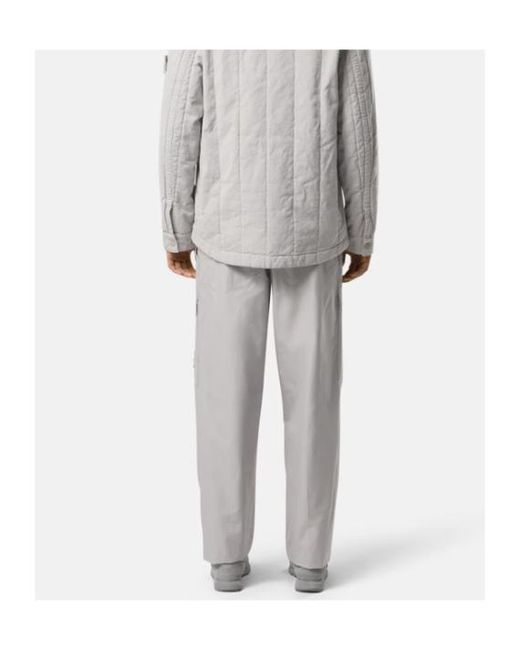Stone Island Gray Loose Cargo Pants for men