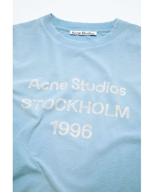 Acne Blue Sprayed 1996 Long-Sleeve T-Shirt for men
