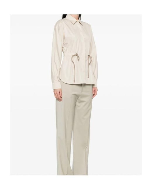 Max Mara Natural Tazzina Drawstring Shirt