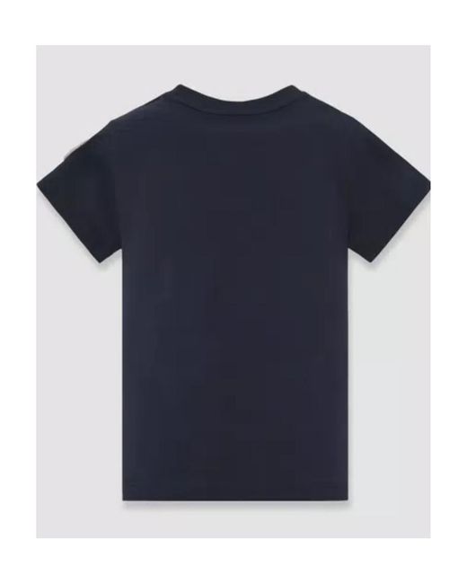 Moncler Blue Embroidered Logo T-Shirt