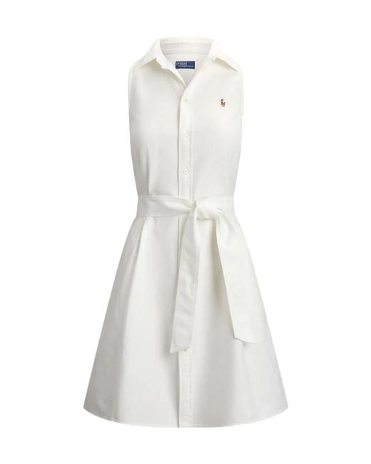 Polo Ralph Lauren White Short Sleeve Dress