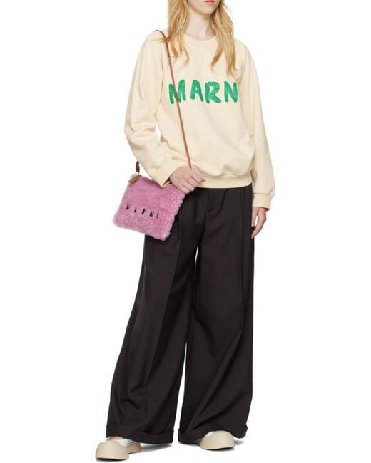 Marni White Pablo Touch Strap Low Top Sneakers