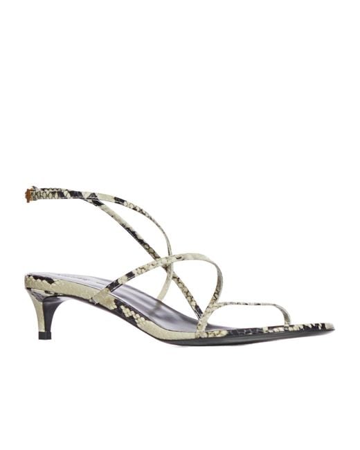 Khaite Metallic Strap Detailed Heeled Sandals
