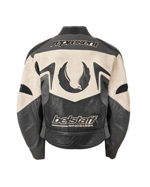 Represent Black Durable And Simple Leather Jacket for men