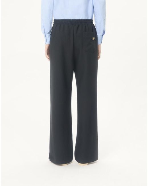 Valentino Black Vlogo Signature Wide Leg Pants for men
