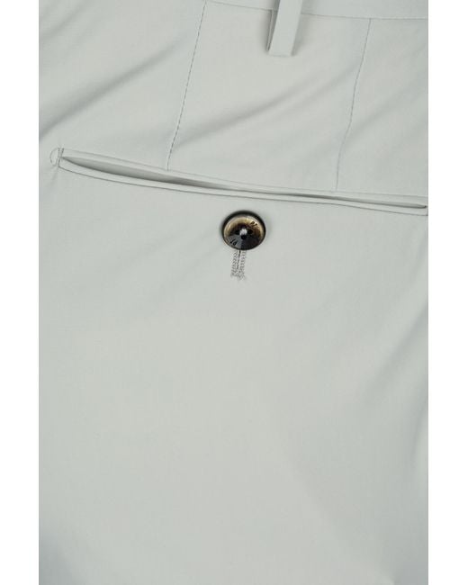 Pt Pantaloni Gray Plain Stretch-Design Chinos for men