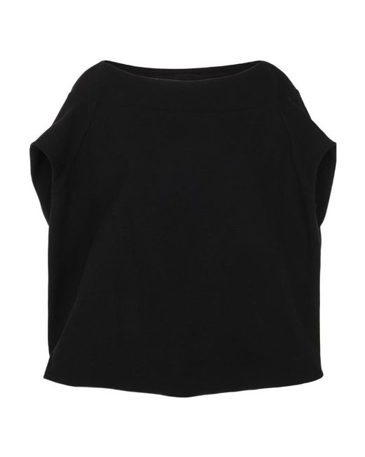 Dries Van Noten Black Crewneck Short-Sleeved Top