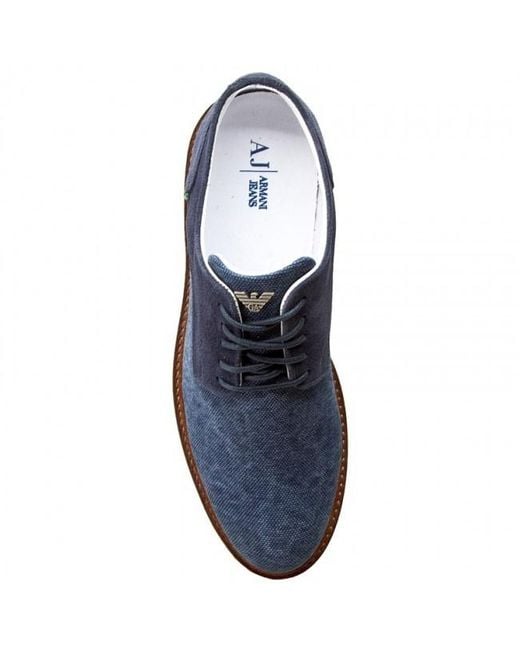 Armani Jeans Blue Stitching Details Business Casual Shoes for men