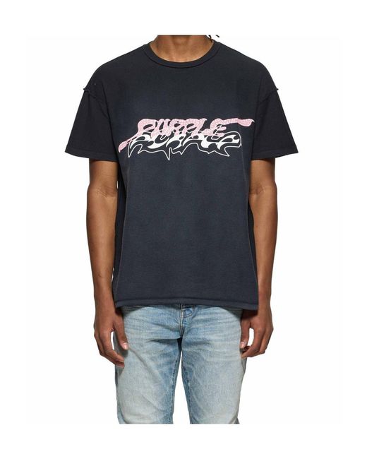 Purple Brand Black Double Trouble T-Shirt for men