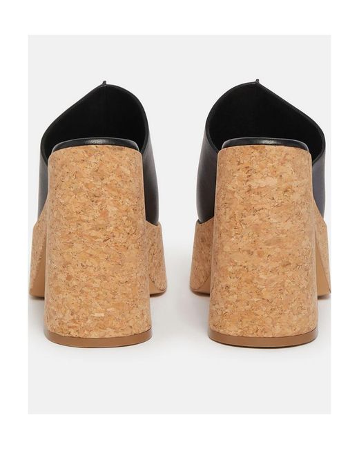 Stella McCartney Blue Logo Printed Platform Sandals