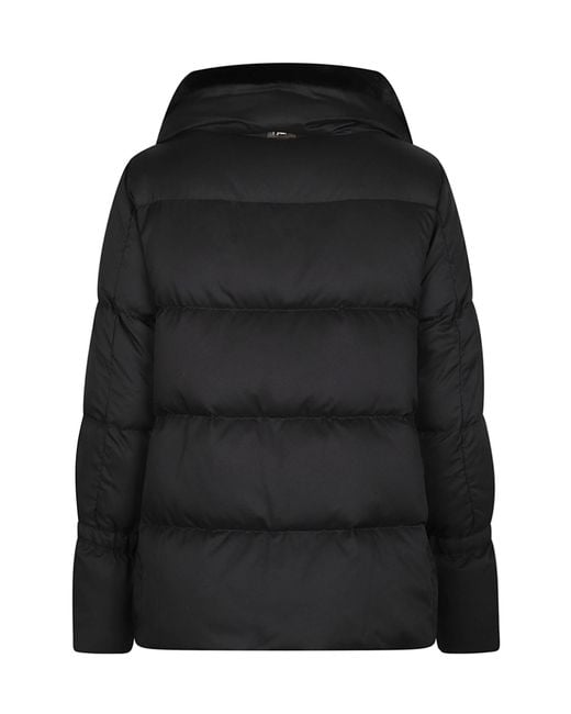 Herno Black Long-Sleeved Down Jacket